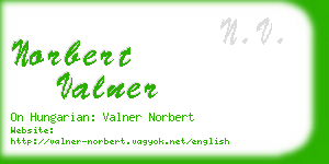 norbert valner business card